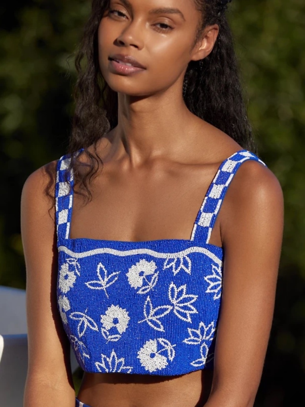 Fiona Beaded Cami by Celandine for Anthropologie, M/L, Embellished Foral, NWT